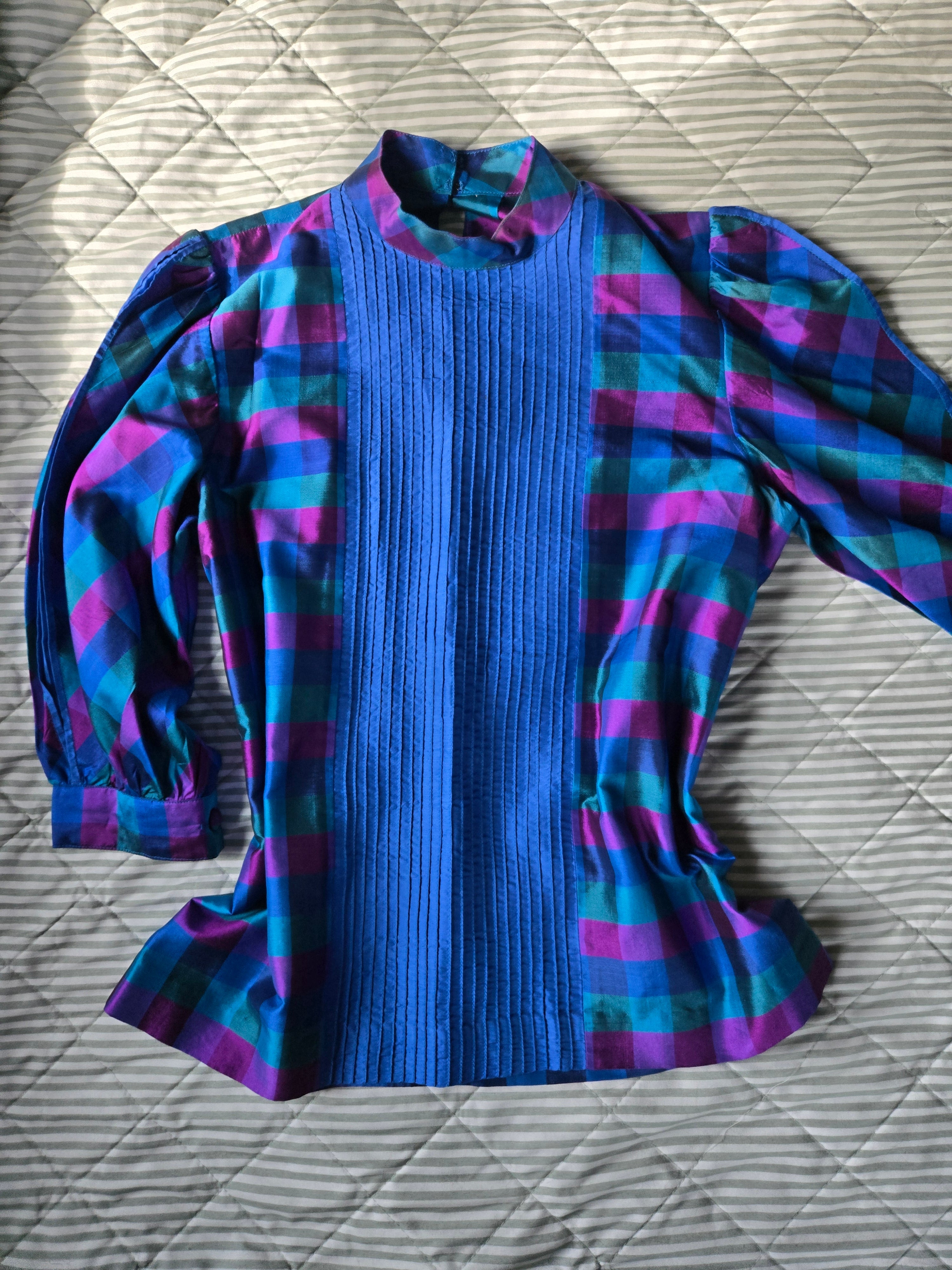 Women's Purple and Blue Blouse