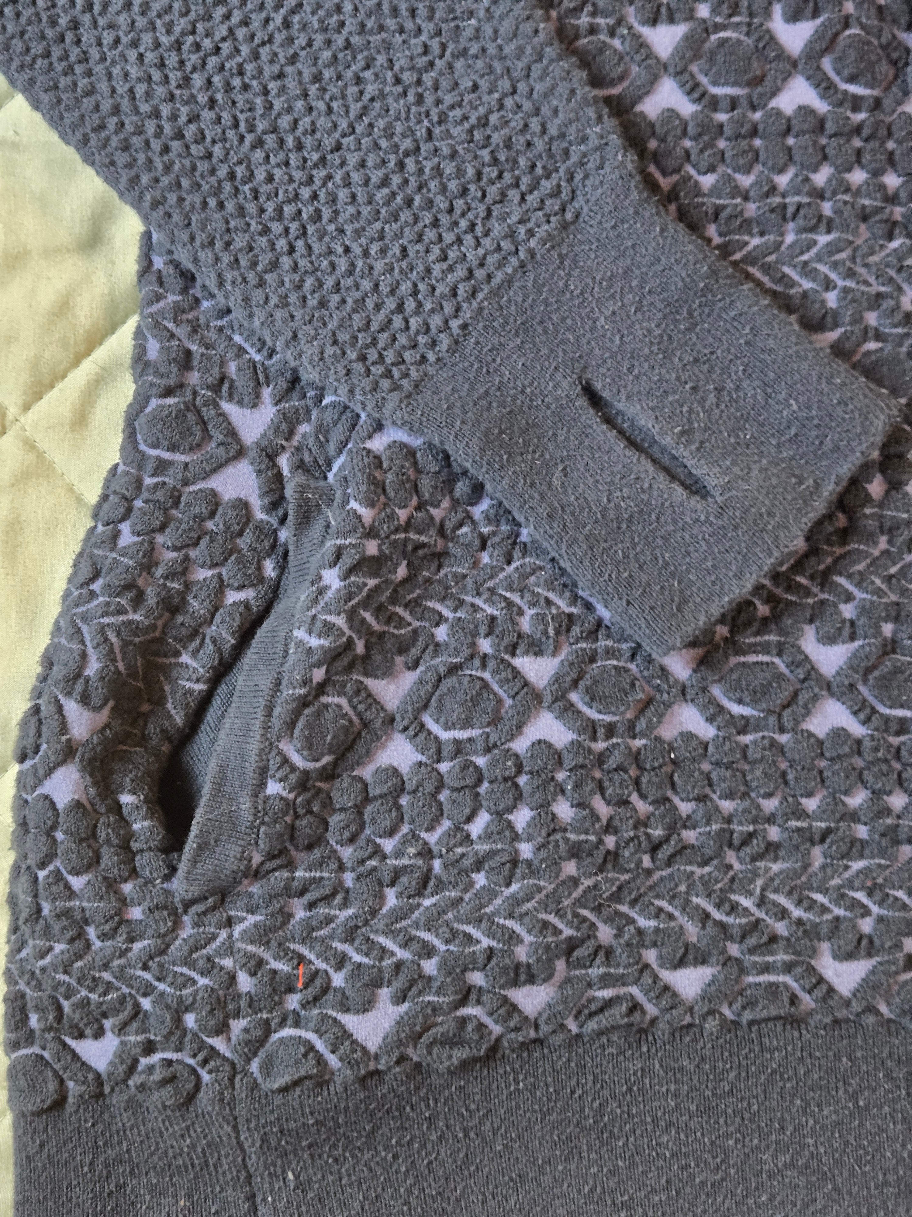 Dakini Navy Hooded Knit Pullover with Lilac Accents