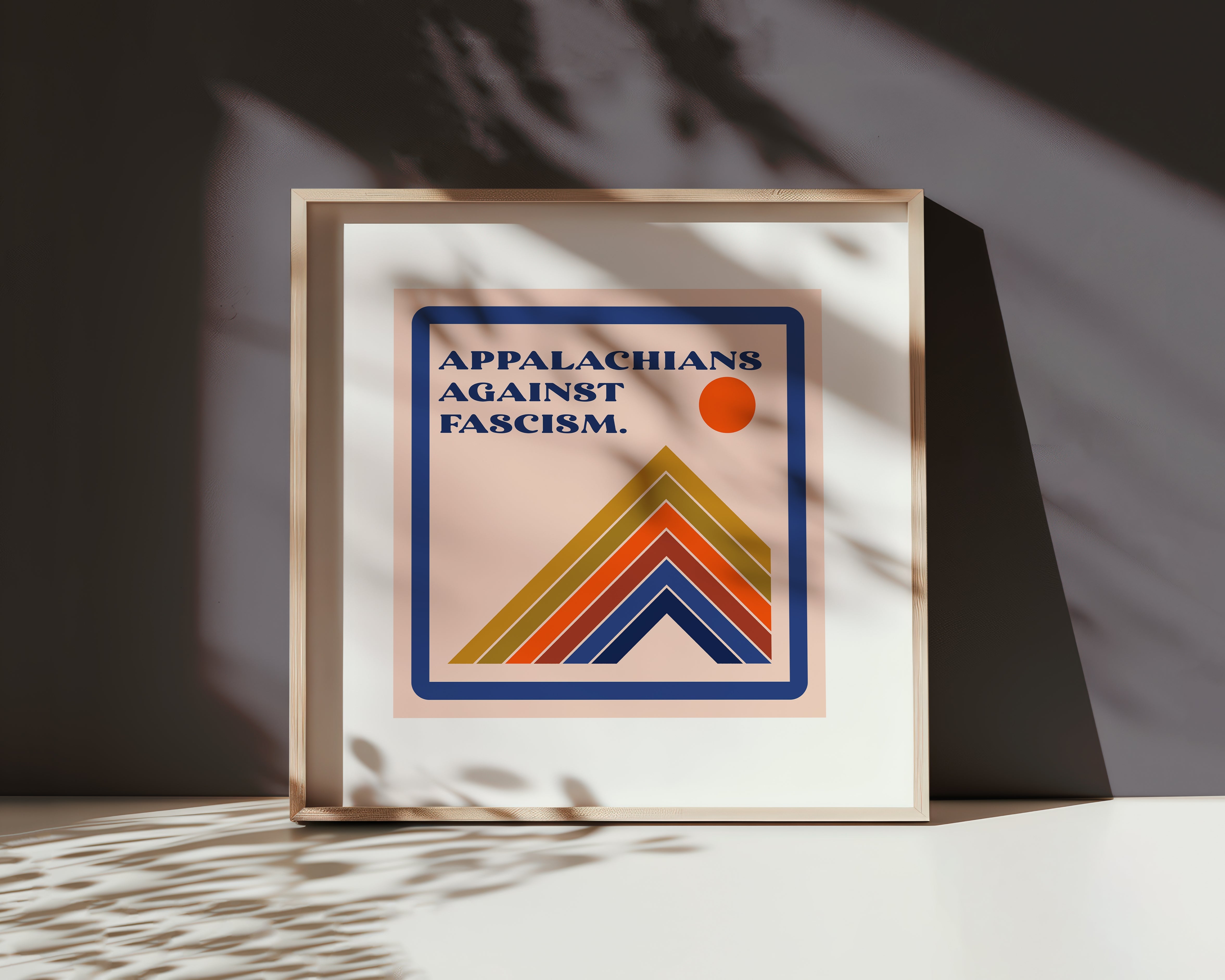 Retro Appalachians Against Facism * Fine art print * Wall Decor * Giclée * 12x12