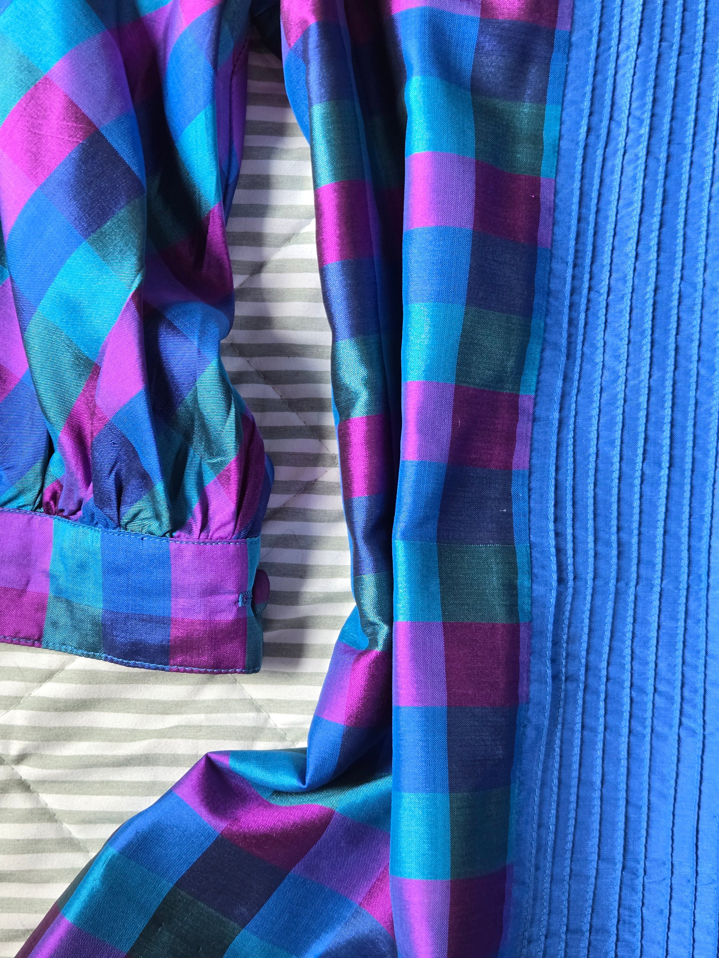 Women's Purple and Blue Blouse