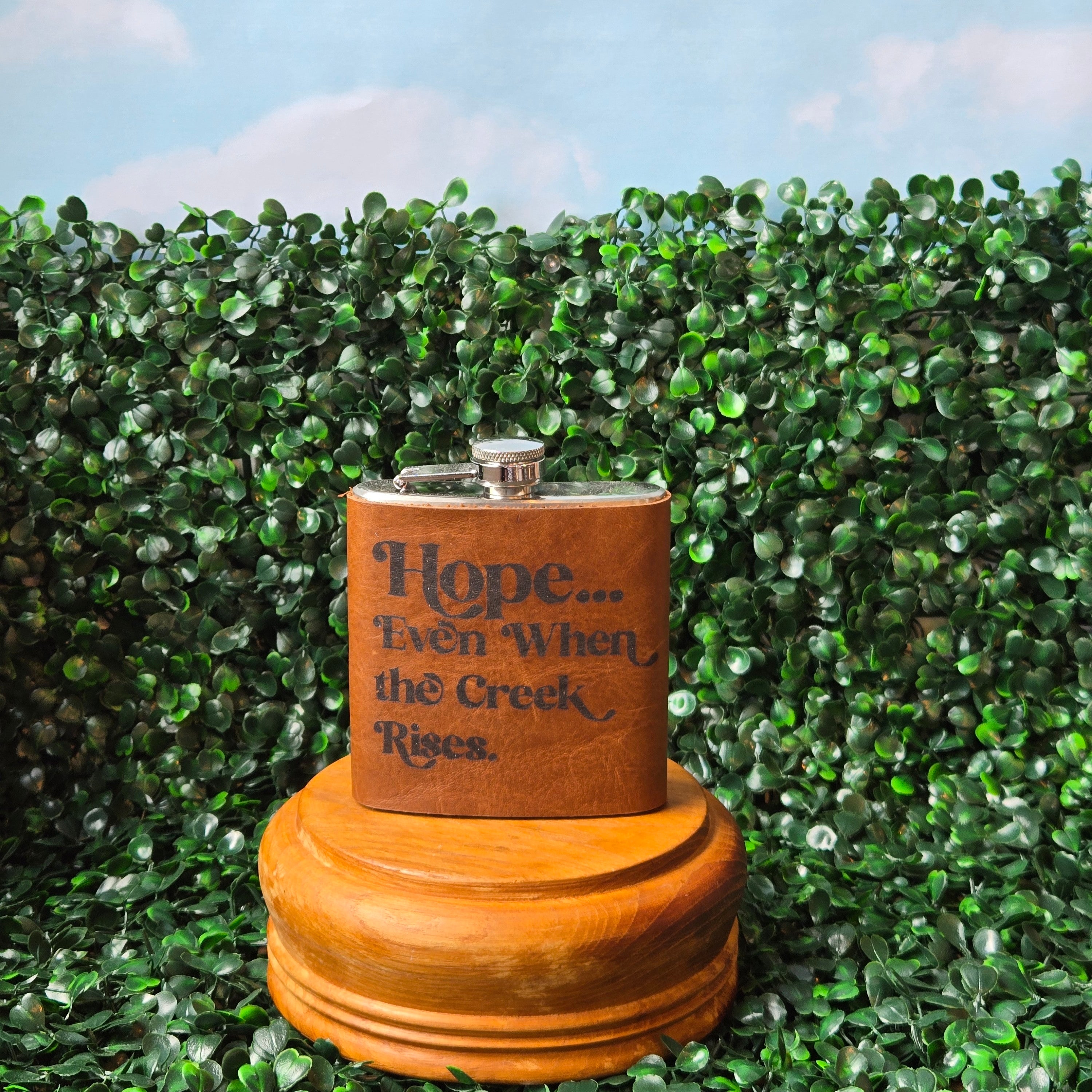 Leather Flask * Hope, even when the creek rises
