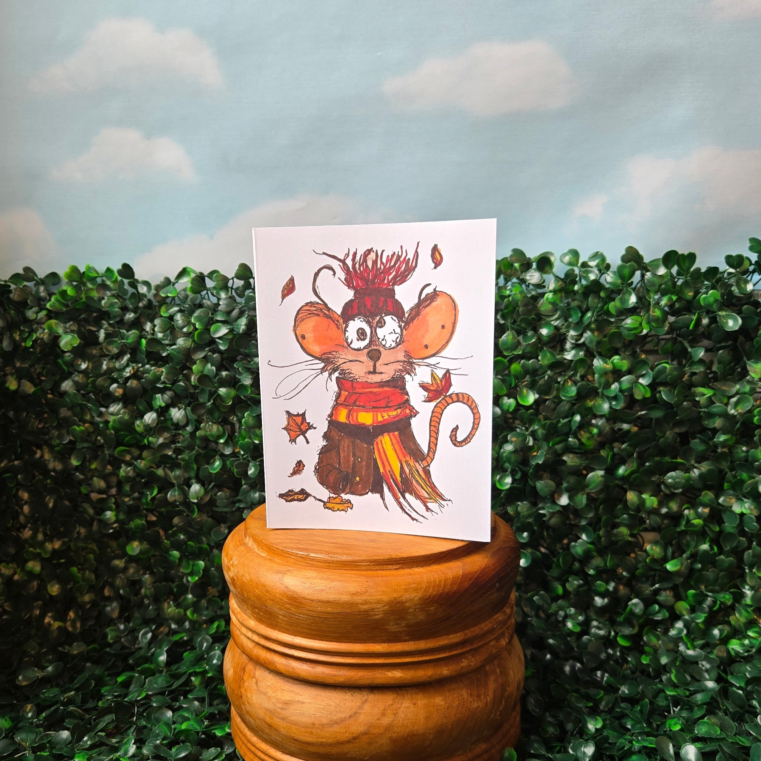 Fall Mouse * Greeting Card