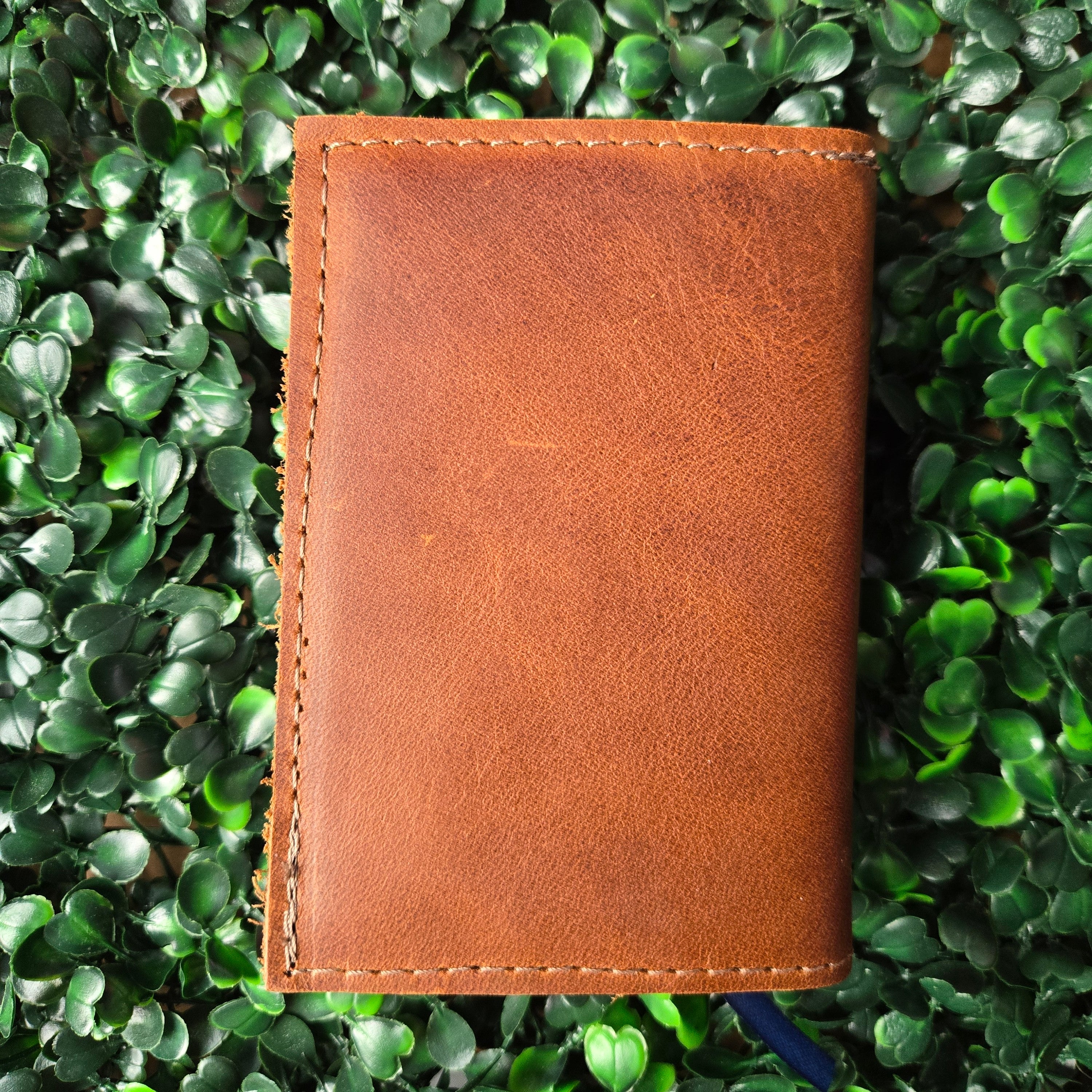 Small Leather Journal * Partial flower Applique