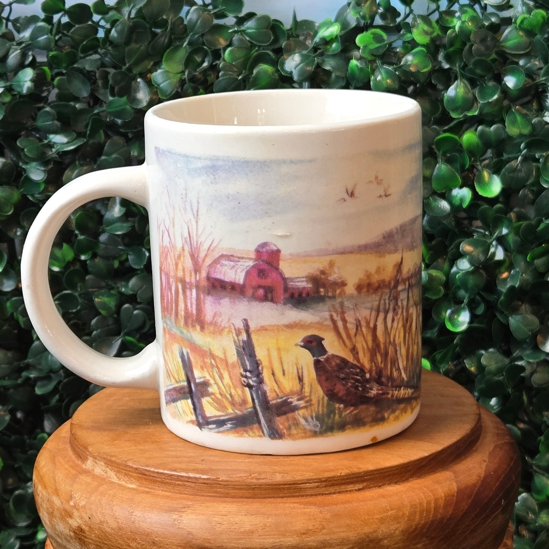 Farmhouse Pheseants * Curated Secondhand * Coffee Mug *