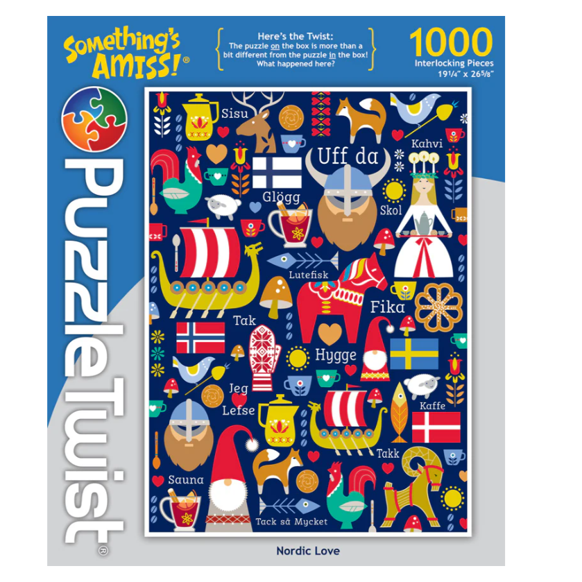 Nordic Love * Curated Secondhand  * Used Jigsaw Puzzle * 1000 Piece