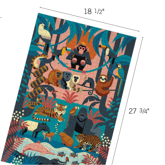 Jungle Geometric * Curated Secondhand  * Used Jigsaw Puzzle * 1000 Piece